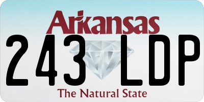 AR license plate 243LDP