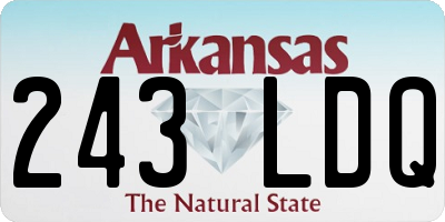 AR license plate 243LDQ