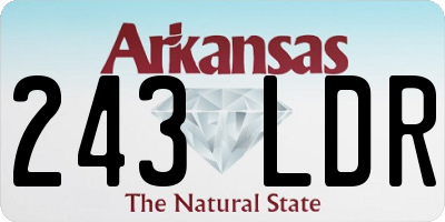 AR license plate 243LDR