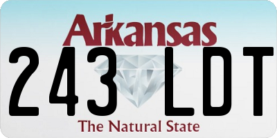 AR license plate 243LDT