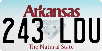 AR license plate 243LDU