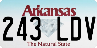 AR license plate 243LDV