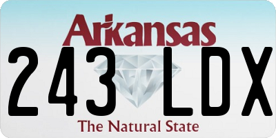 AR license plate 243LDX