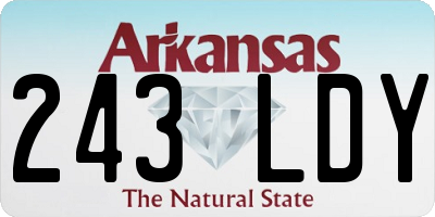 AR license plate 243LDY