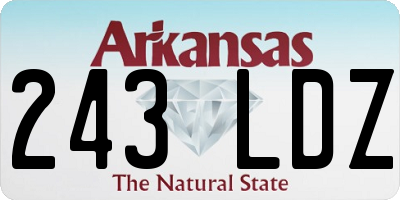 AR license plate 243LDZ