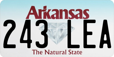 AR license plate 243LEA