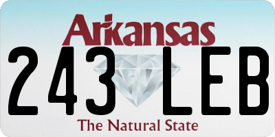 AR license plate 243LEB