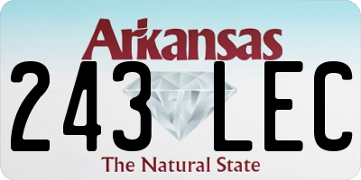 AR license plate 243LEC