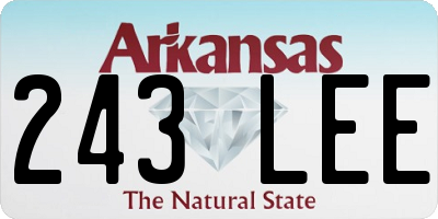 AR license plate 243LEE