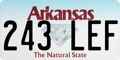 AR license plate 243LEF