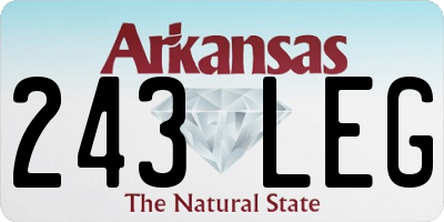 AR license plate 243LEG