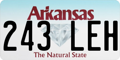 AR license plate 243LEH