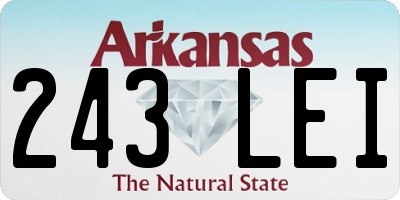 AR license plate 243LEI