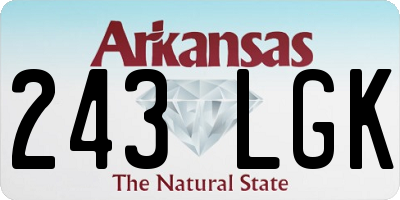 AR license plate 243LGK