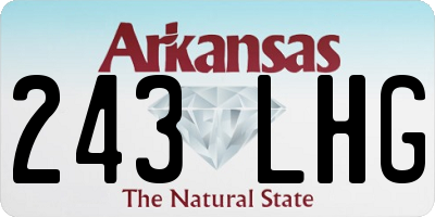 AR license plate 243LHG