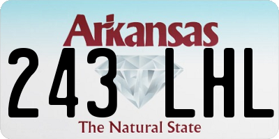 AR license plate 243LHL