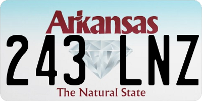 AR license plate 243LNZ