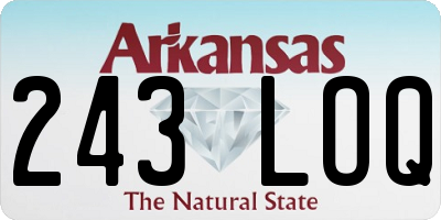 AR license plate 243LOQ