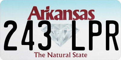 AR license plate 243LPR