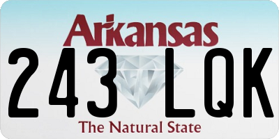 AR license plate 243LQK