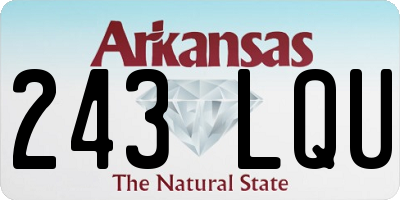AR license plate 243LQU