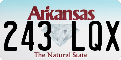 AR license plate 243LQX