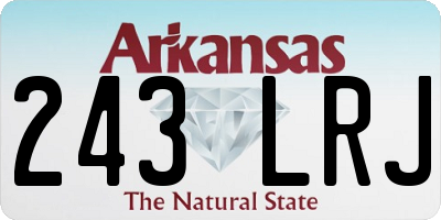 AR license plate 243LRJ