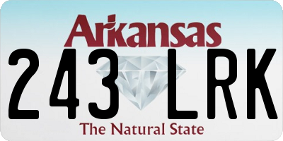 AR license plate 243LRK