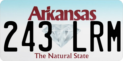 AR license plate 243LRM