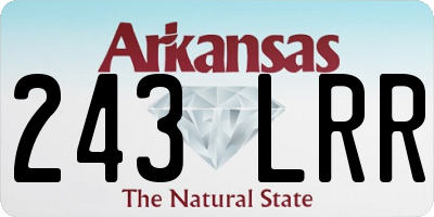AR license plate 243LRR