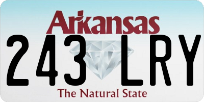 AR license plate 243LRY