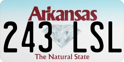 AR license plate 243LSL