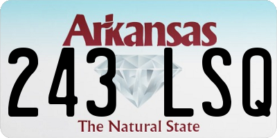AR license plate 243LSQ