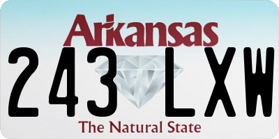 AR license plate 243LXW