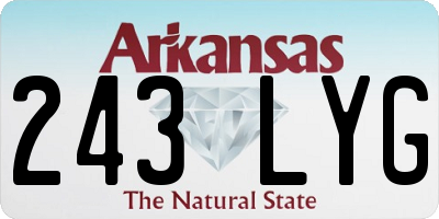 AR license plate 243LYG