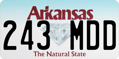 AR license plate 243MDD