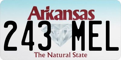AR license plate 243MEL