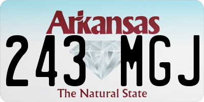 AR license plate 243MGJ