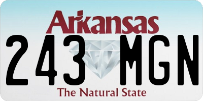 AR license plate 243MGN