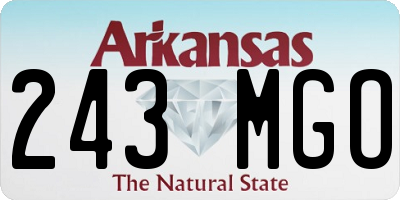 AR license plate 243MGO