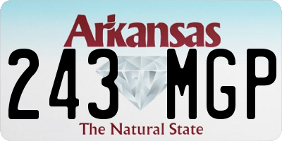 AR license plate 243MGP