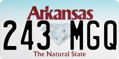 AR license plate 243MGQ
