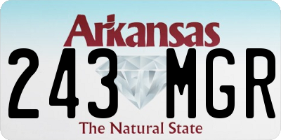 AR license plate 243MGR