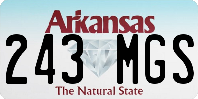 AR license plate 243MGS