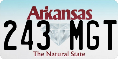 AR license plate 243MGT