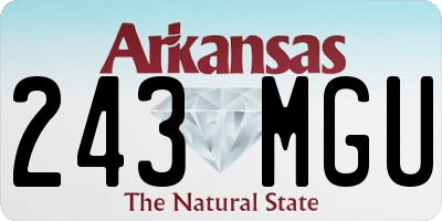 AR license plate 243MGU