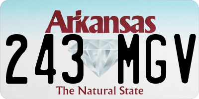 AR license plate 243MGV