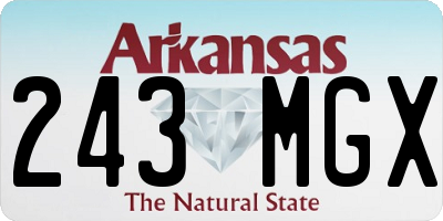 AR license plate 243MGX