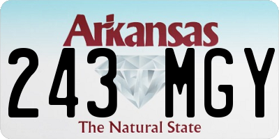 AR license plate 243MGY