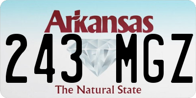 AR license plate 243MGZ